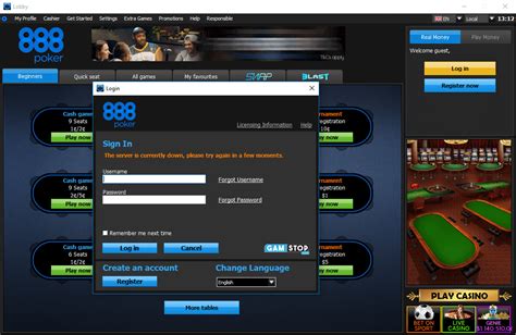888 poker online login
